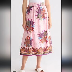 NWT Industry Republic Floral Pink Midi Skirt